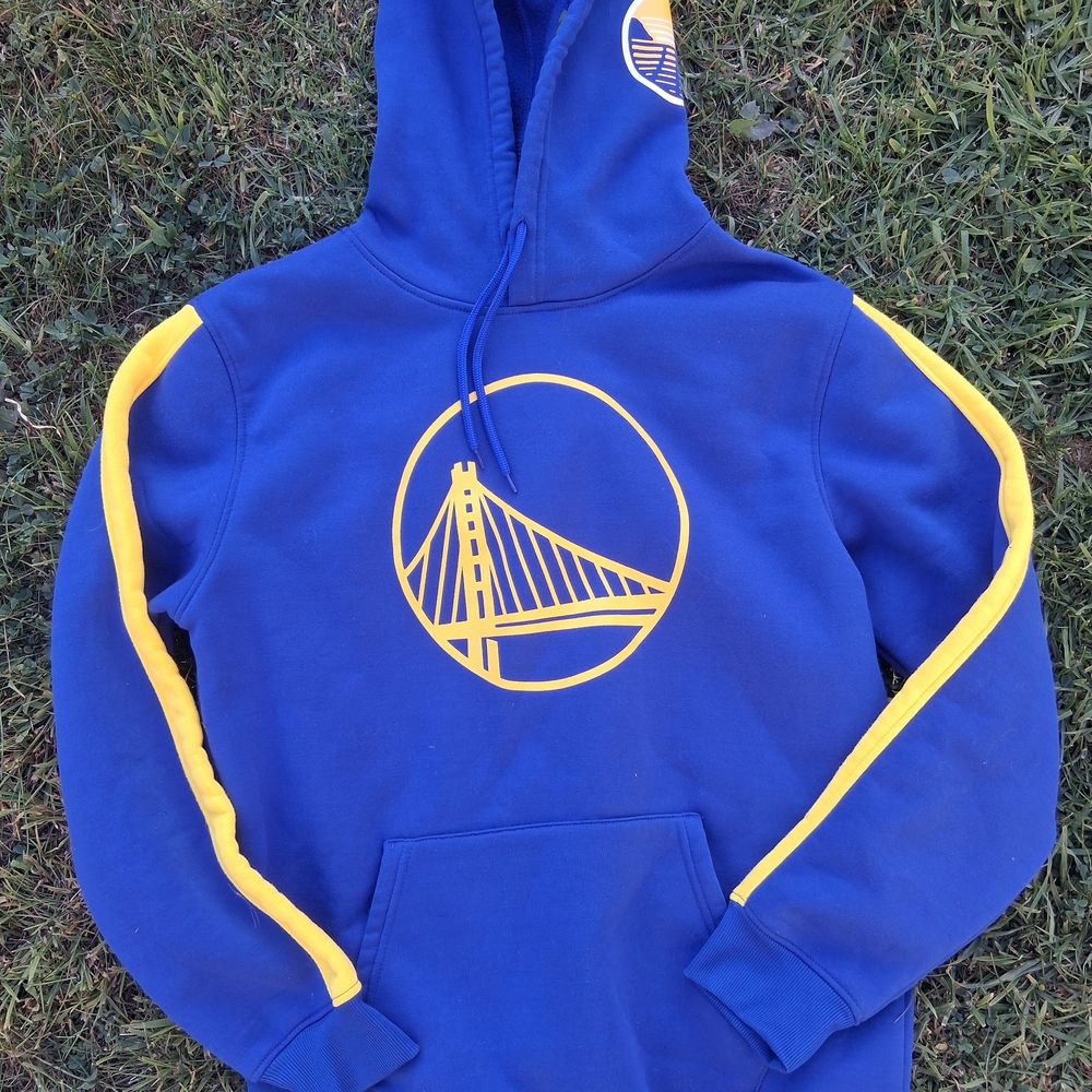 NBA Blue and Yellow Hooded Cardigan with Bridge Logo